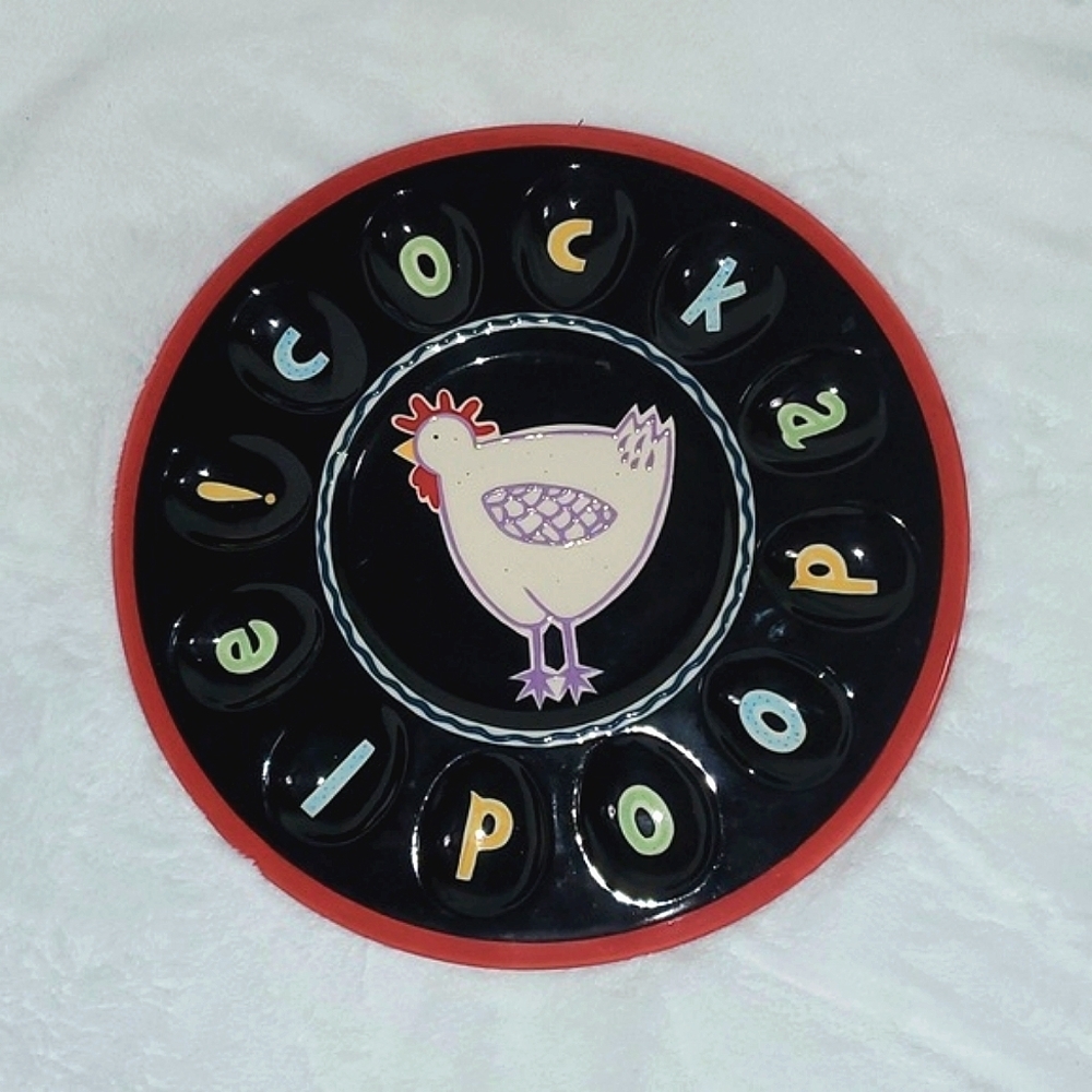 Becky Denny "Cockadoodle" Deviled Egg Platter